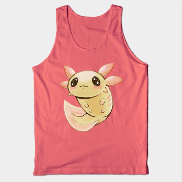 Golden Axolotl Tank Top by Khelekmir